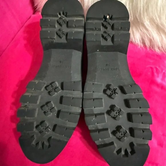 Tory Burch Black chunky Loafers with Gold Logo - Picture 6 of 6